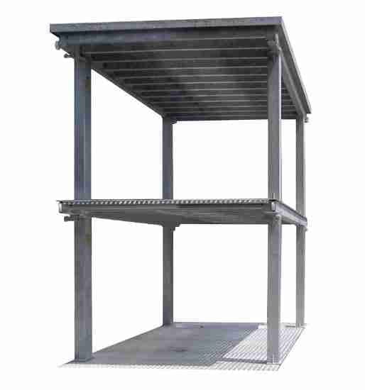 Metal structure of an underground doubler