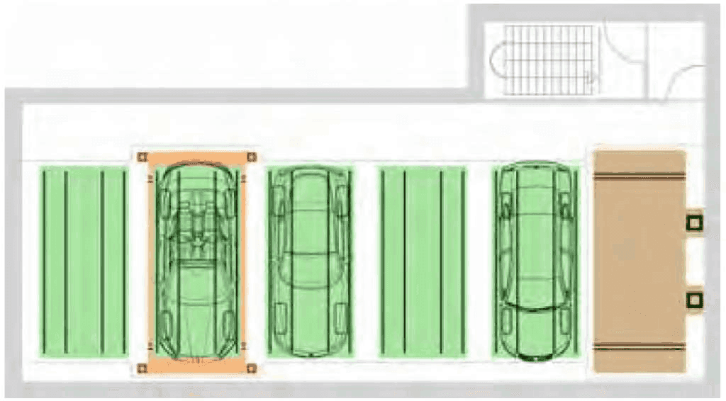 Top-down technical diagram LINE PARK